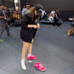 Parineeti Chopra Instagram - A day in the life of a debutante musician 🤣 1.⁠ ⁠Got a call from @raghavchadha88 to calm my nerves, and it really helped ❤️ 2.⁠ ⁠First time on-stage in-ear experience 🎤 3.⁠ ⁠Nope, I was nervous….. and it was hot 😂 4.⁠ ⁠Can’t stress on this enough, MUSIC lifts my mood like nothing else. Is that true for anybody else? 5.⁠ ⁠In a world full of trends, I love my pink fuzzy chappals / shoes. Comfort >>>> 6.⁠ ⁠A bundle of nerves as we got into hair and makeup for the first show 7.⁠ ⁠I believe in my comfortable chappal shoes, I guess not everyone did 🥲 8.⁠ ⁠Right before we walked on stage