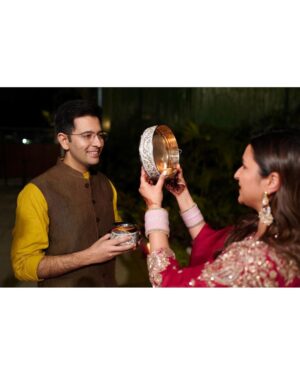 Parineeti Chopra Instagram - Happy first Karwa Chauth my love..💕 

@raghavchadha88
#karwachauth