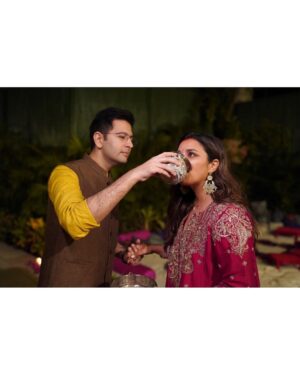 Parineeti Chopra Instagram - Happy first Karwa Chauth my love..💕 

@raghavchadha88
#karwachauth
