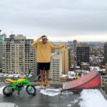 Parkourporpoise Instagram - How far do you think I can jump this mini motorcycle!? 🏍 🤪 _____________________________________ #viral #motorcycle #amazing #jump #happy #adrenaline #pocketbike #montreal Montreal, Quebec