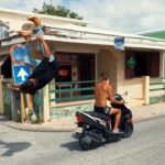 Parkourporpoise Instagram - I was flipping hungery 🤪 What’s your favourite snack!? With @acrobate94 🏍🥋 ___________________________________________ #viral #flip #backflip #bikelife #happy #dangerous #crazy #sxm #amazing #stunts Marigot, Saint Martin
