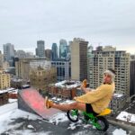 Parkourporpoise Instagram - How far do you think I can jump this mini motorcycle!? 🏍 🤪 _____________________________________ #viral #motorcycle #amazing #jump #happy #adrenaline #pocketbike #montreal Montreal, Quebec