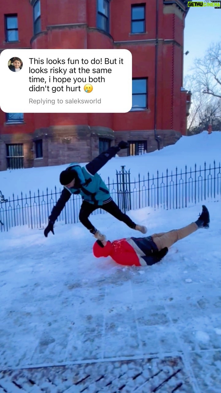 Parkourporpoise Instagram - Trying to explain to your friends parents, that you accidentally knocked his face while you were trying to surf him like a snowboard down a public street in Montreal in the middle of winter! š
š¤·š¤Ŗ #snowboardlife #ohno #failvideo #kickflip #action #comedyvideos Montreal, Quebec