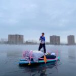 Parkourporpoise Instagram - When you buy a water bed off of wish! 📦🛏😂 #comedic #paddleboarding