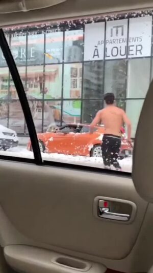 Parkourporpoise Instagram - every group has that one friend that takes everything too far...😂😂🤷 tag that friend! (Ps: I have no idea who that guy was) 

#pranks #funny #snowremovel #hiddencamera #canada