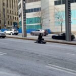 Parkourporpoise Instagram - Batman casually cruising in the streets of Montreal in his bat mobile 🦇👨🏻💨 #batmanmemes #kidscar #comedy #trafficjam #action #downtownmontreal Montreal, Quebec