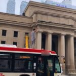 Parkourporpoise Instagram - apologizes to the TTC and the Toronto police for this stunt,🙏 (please dont try this!) #Toronto #the6 #bus #stunt #adrenaline Toronto, Ontario