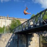 Parkourporpoise Instagram - You guys told me to try it so I did!👌🏻 Should I try it again?🤷‍♂️🤣 #cliffjumping #montreal #tripleflip #adrenaline