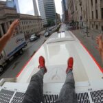 Parkourporpoise Instagram - When you forget your mask at home and you have to take the bus, 🤣 (please don’t try this) _______________________________________ #toronto #bus #ride #the6 #adrenaline