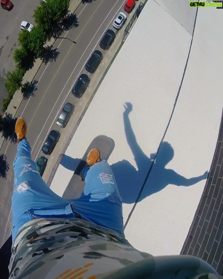 Parkourporpoise Instagram - I created my own flying hoverboard!🤪🛹🚀 Anybody else wish they could fly? #skatebording #extreme #adrenaline #stunt #happy Montreal, Quebec