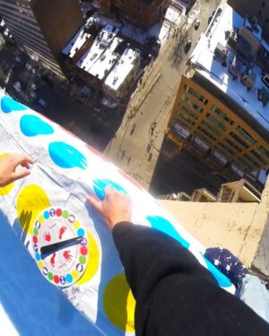 Parkourporpoise Instagram - What’s your favourite game!?🧩🤪
Mine is twister! (Please do not try this)
___________________________________________ 
#viral #twister #extreme #amazing #adrenaline #action #games