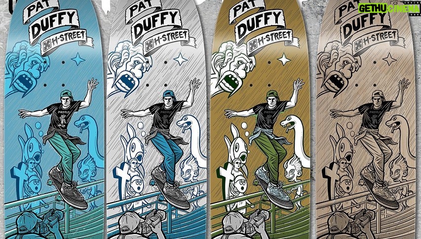Pat Duffy Instagram - @hstreetskateboards guest boards coming soon!Stoked to link w/ Tony Mag a couple times to skate when I was in SD in Nov. grew up on this song “Shackle Me Not” Ray Simmonds& Jeff Pettit (rip) 88’ special thanks @gdiggabob2 & @timbaronart for epic art work 🔥💯 📹/edit Tony Mag..