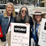 Patricia Heaton Instagram - Supporting the WGA and catching up with our genius Middle creators/show-runners @eileenrheisler and @dhblondie. Writing is the foundation, the bedrock of film and television, and without writers there is no entertainment industry. They should be among the highest paid employees in the business. To cut back on a system that has consistently worked, not only in producing superb scripts but also in training the next generation, makes no sense. #wgastrong #wgastrike @writersguildwest