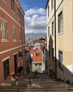 Patricia Heaton Instagram - So Portugal happened. Went with best pals Craig and Laura to visit my dear niece (and fabulous life coach/somatic therapist) Madison @radiantsomatics for our first visit to Lisbon. What a fantastic city! The National Tile Museum is a must-visit - it starts out somewhat modestly and then blows your mind as your reach the top floor.