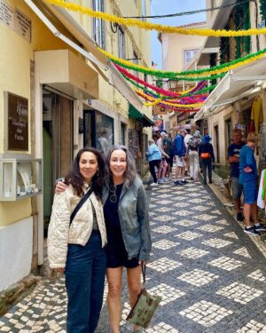 Patricia Heaton Instagram - So Portugal happened. Went with best pals Craig and Laura to visit my dear niece (and fabulous life coach/somatic therapist) Madison @radiantsomatics for our first visit to Lisbon. What a fantastic city! The National Tile Museum is a must-visit - it starts out somewhat modestly and then blows your mind as your reach the top floor.
