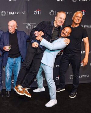 Patrick Fabian Instagram - Highjinks.

#RedCarpetFun
#ShowBizFun
#BetterCallSaul
#JonathanBanks
#BobOdenkirk
#MichaelMando

@bettercallsaulamc 
 @amcplus 
@amc_tv 
@sptv