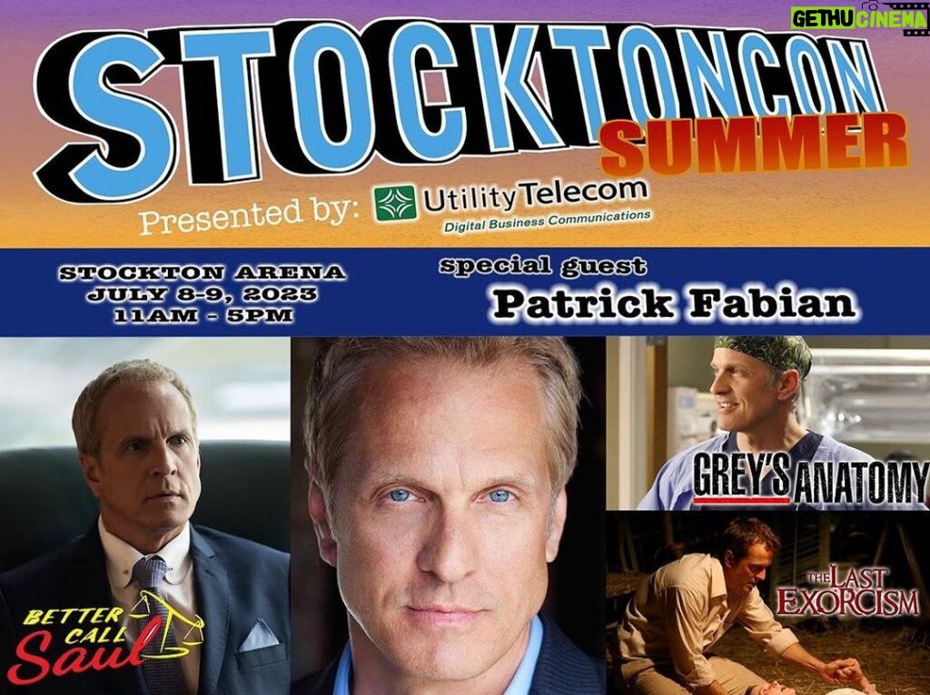 Patrick Fabian Instagram - My First Con…..Come say Hi! 🤙P July 8th & 9th @stocktoncon #StocktonArena #stocktoncon2023summer