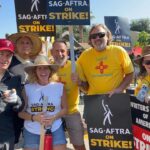 Patrick Fabian Instagram - A Day of Solidarity. #UNIONSTRONG💪 @sagaftra @iatse @wgawest @wgaeast @therealbobodenkirk @photomatt600 @mandyfab @jennofthefuture @julie.pearl.slater @danielmoncada @luis_moncada @audreyscoresmoore @spencergarrett1 @ed_begley_jr