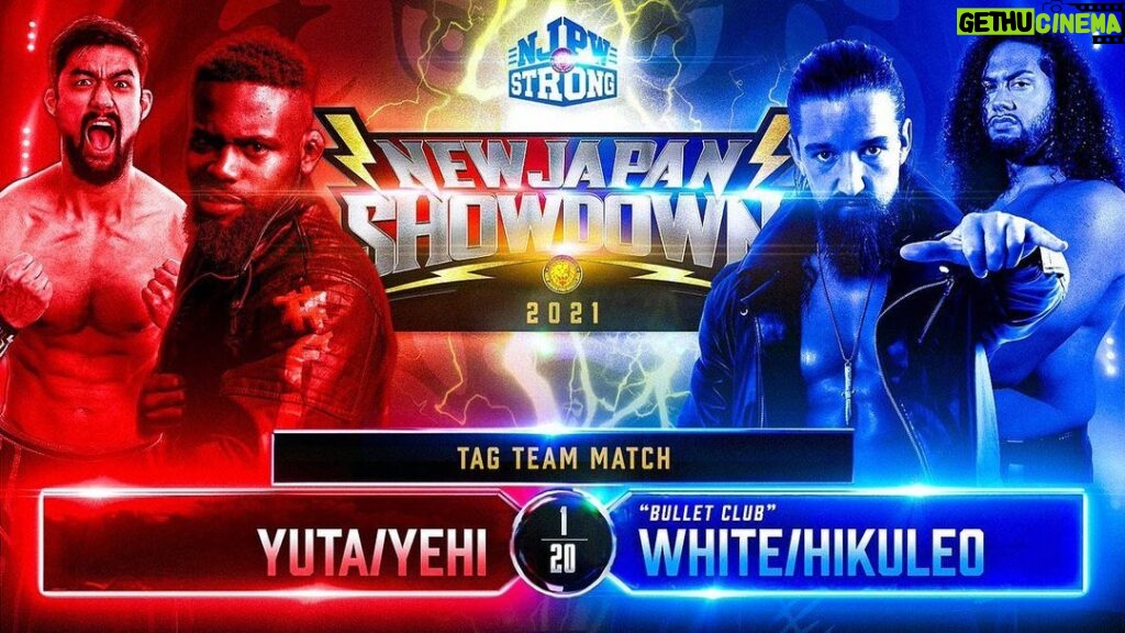 Paul Gruber Instagram - Fred Yehi and myself take on two of Bullet Club’s finest on Night 2 of New Japan Showdown. I’ll take him for a victory cheesesteak afterwards 2300 Arena