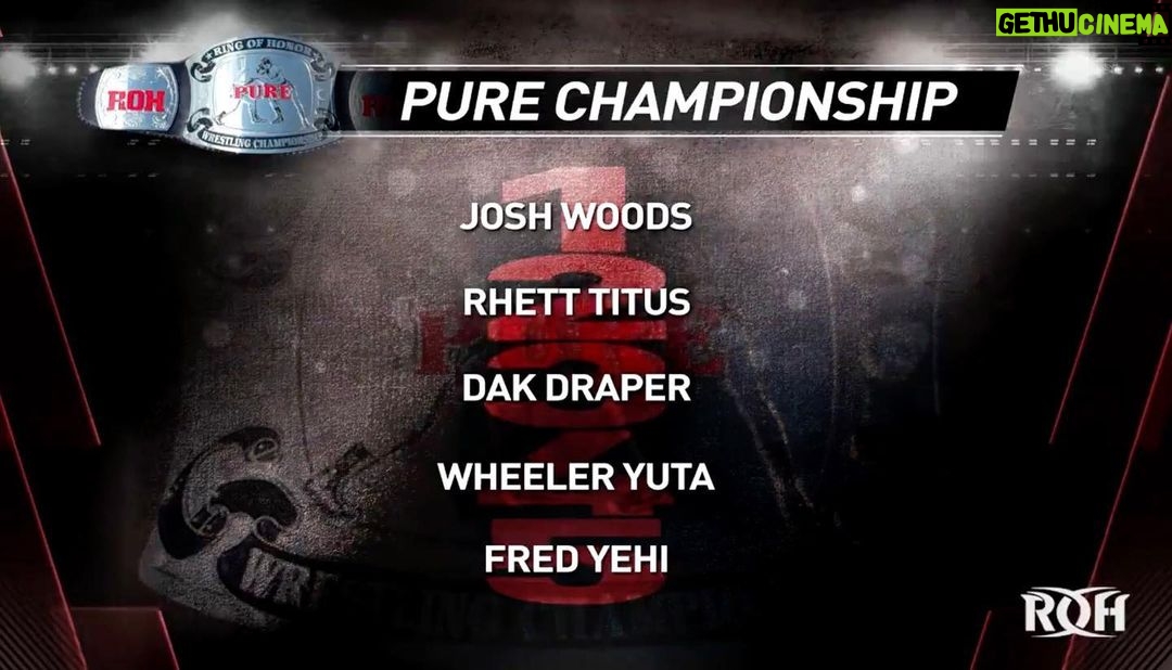 Paul Gruber Instagram - @ringofhonor Pure Championship contender rankings!