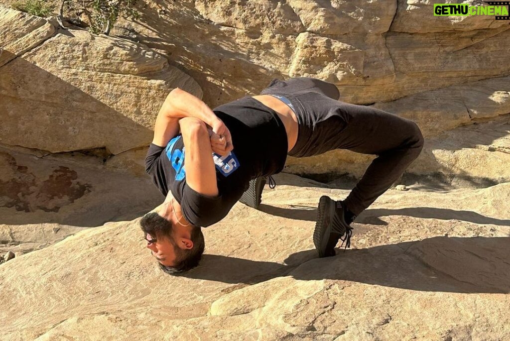 Paul Gruber Instagram - I pinned Kenny Omega in the Double or Nothing Main Event and did neck bridges in a canyon at 5AM with the American Dragon on the same day