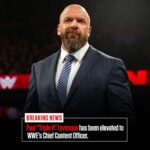 Paul Michael Lévesque Instagram – WWE elevates Paul “@TripleH” Levesque to Chief Content Officer.