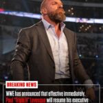 Paul Michael Lévesque Instagram - WWE has announced that effective immediately, Paul “@tripleh” Levesque will resume his executive position as EVP, Talent Relations.