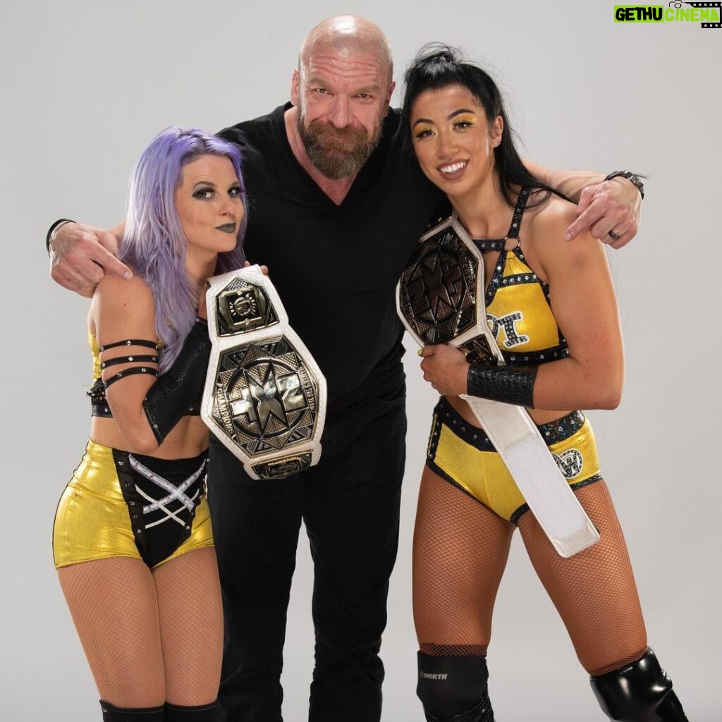 Paul Michael Lévesque Instagram - Broken tables, snapped ladders, fire extinguishers, one HELL OF A STREET FIGHT and NEW #WWENXT Women’s Tag Team Champions!!! @indihartwell @candicelerae #Congrats #ThePoint #WeAreNXT @wwenxt