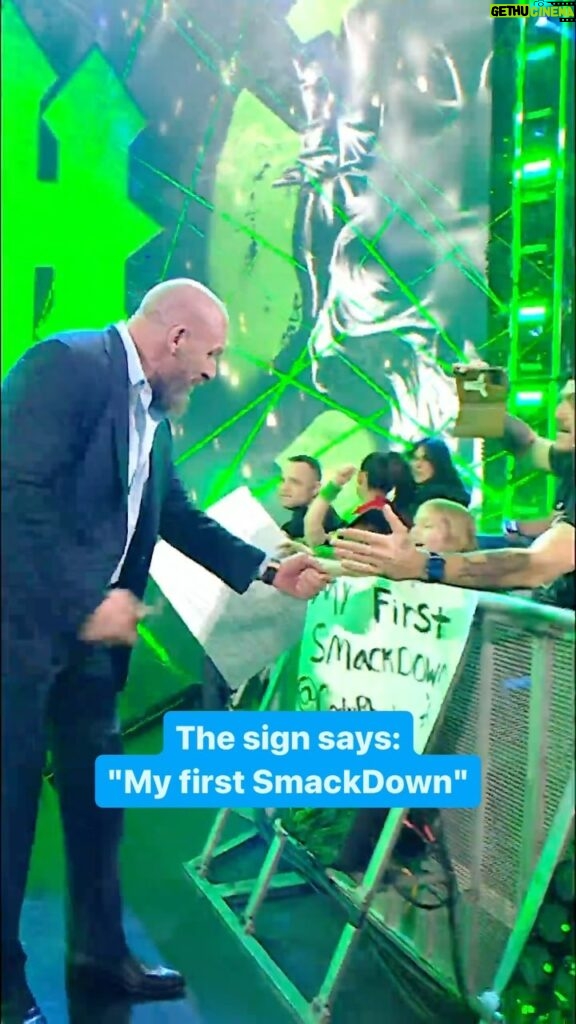 Paul Michael Lévesque Instagram - What could be better than getting high-fived by @tripleh at your first SmackDown?! 🙏🔥