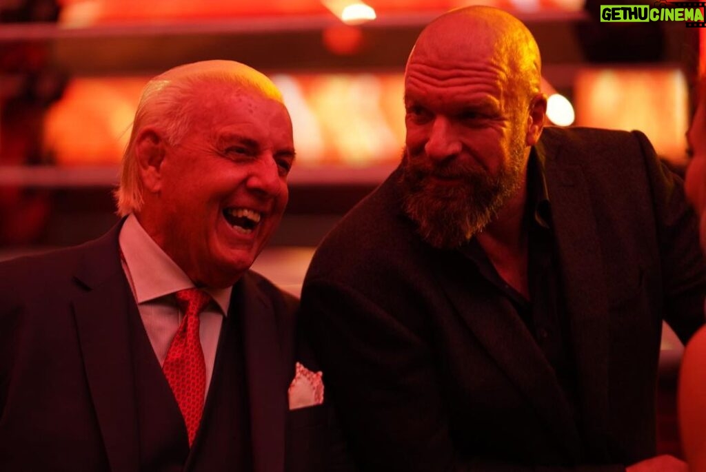 Paul Michael Lévesque Instagram - There is only one (and the world could only handle one) Nature Boy @ricflairnatureboy. Happy birthday to the greatest of all time, my friend, Ric Flair!