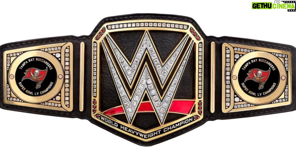 Paul Michael Lévesque Instagram - Congratulations to @tombrady and the @buccaneers on an incredible performance in the #SuperBowl. From the #WWEThunderDome to @rjstadium, enjoy this @wwe custom title ... @gronk will know what to do with it!!!