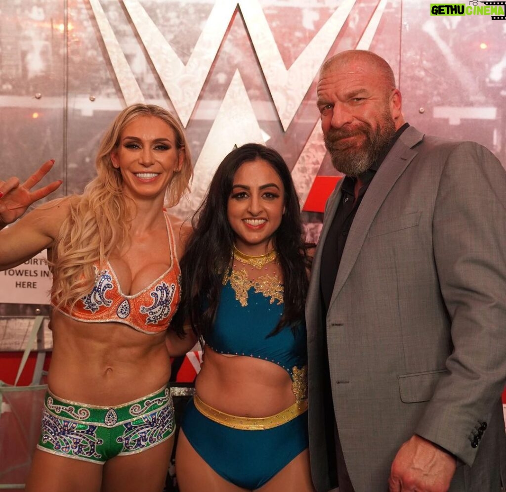 Paul Michael Lévesque Instagram - Entering a @wwe ring with Superstars of @charlottewwe @itsmebayley and @natbynature caliber can be an intimidating prospect. An inspired performance from Sareena Sandhu and yet another talented individual to add to this already incredible division. @wweindia #WWESuperSpectacle