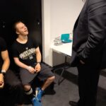 Paul Michael Lévesque Instagram - So awesome meeting Luke before #WWEChamber... he really perfected the art of the “Are you ready?”. Enjoy the show, Luke!