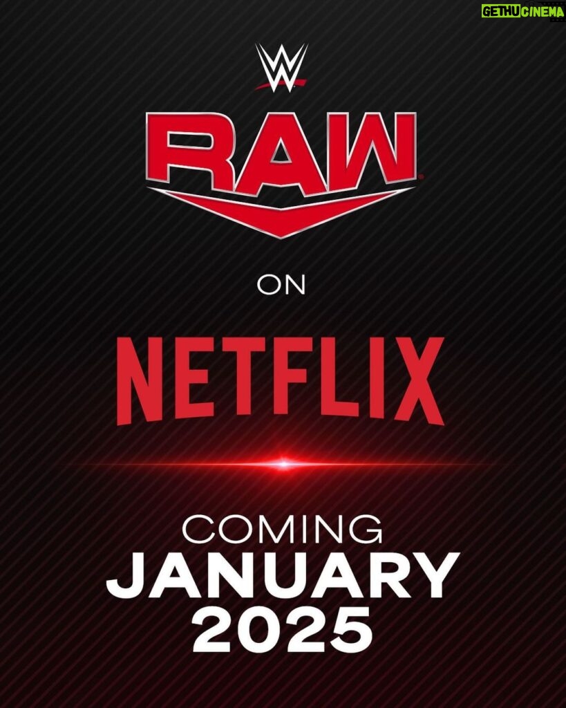 Paul Michael Lévesque Instagram - WWE Raw is coming to Netflix! Starting in January 2025, @netflix will exclusively stream #WWERaw (in the US, Canada, UK, & Latin America) every single week, all year long!