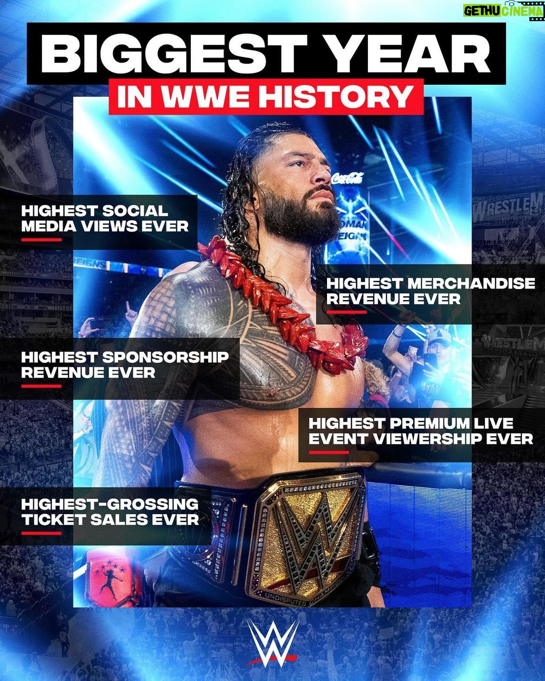 Paul Michael Lévesque Instagram - The biggest year in @WWE history. EVER. This is just a glimpse of everything that WWE staff, crew and talent accomplished in 2023. And none of it is possible without the WWE Universe. Here’s to 2023. Here we go, 2024…