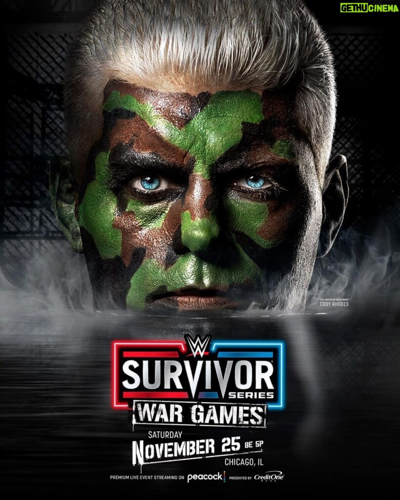 Paul Michael Lévesque Instagram - Let the games begin… #SurvivorSeries: #WarGames descends upon Chicago’s @allstatearena on Saturday, Nov. 25, streaming live at 8e/5p @peacock @wwenetwork