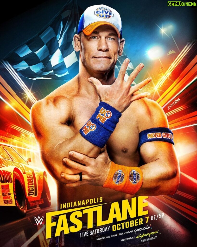 Paul Michael Lévesque Instagram - Start your engines... The Greatest of All Time @johncena heads to Indianapolis for #WWEFastlane on Oct. 7, streaming LIVE on @peacock and @wwenetwork