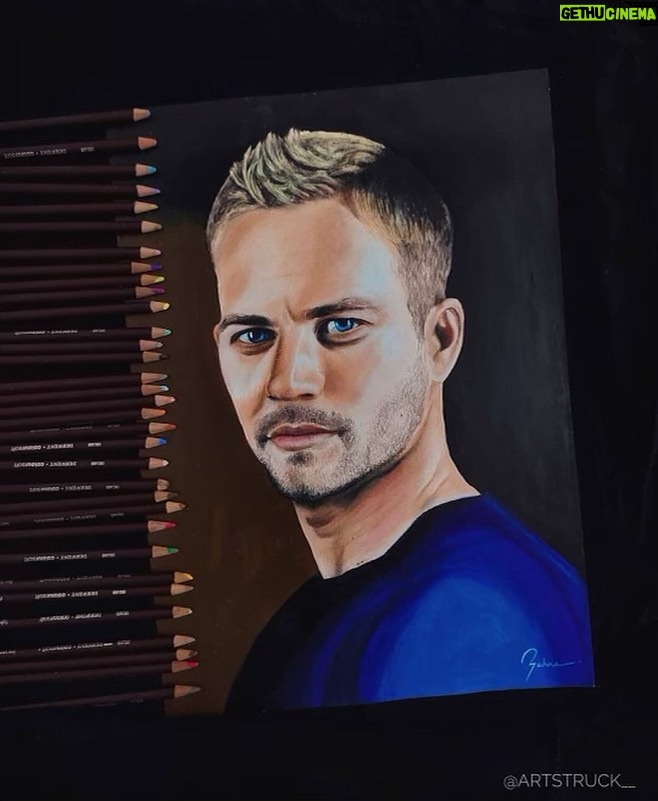 Paul Walker Instagram - Look at those eyes! 👀 We are loving this pencil/acrylic paint combination. ✏️🎨: @artstruck__ #FanArtFriday #TeamPW