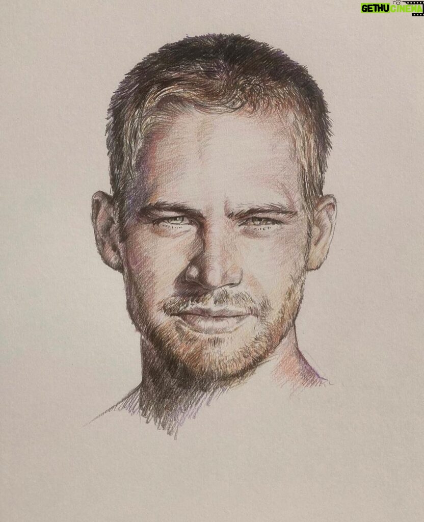 Paul Walker Instagram - Check out this awesome drawing of #PaulWalker from @pvk.design! 👏 #FanArtFriday #TeamPW