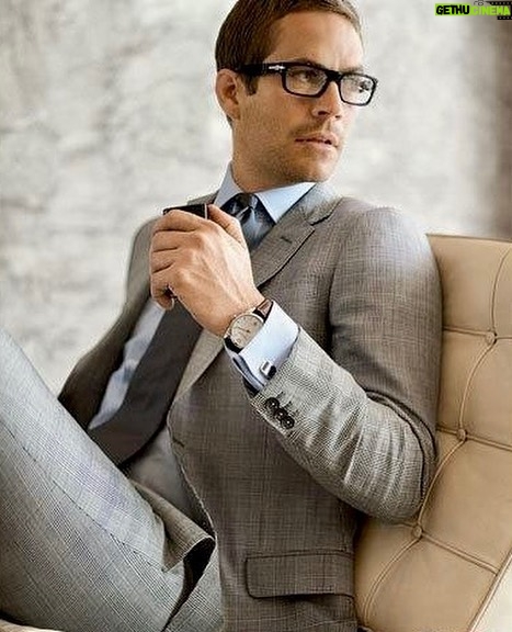 Paul Walker Instagram - #TBT to Paul in style-mode for GQ circa 2009 🤓 #TeamPW