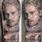 Paul Walker Instagram - Wow, what an amazing tattoo tribute! The eyes are incredible… 🖊️ by @ashleycokeart #FanArtFriday #TeamPW