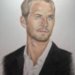 Paul Walker Instagram - Wonderful color portrait from @madebythea of Sweden! 🎨 #PaulWalkerArt #FanArtFriday #TeamPW