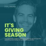 Paul Walker Instagram – It’s #GivingSeason! 💙

100% of profits donated.

@PaulWalkerFdn is proud to partner with @AbbysHopeProject to bring you this special bundle, custom-designed exclusively by The #PaulWalkerFoundation.

Abby founded Abby’s Hope Project when she was fourteen years old, about a year after she developed a rare autoimmune disease known as Autoimmune Encephalitis. 

Abby saw first-hand the lack of support and connection available to youth and families with chronic illness and disabilities, so she set out to change that. Through her nonprofit, Abby provides care packages to both children’s hospitals and individuals receiving in-home care across the U.S.

Your purchase of the Giving Bundle–which includes both our Giving Hoodie and Giving Beanie–will go directly to PWF, allowing them to send out even more care packages with Abby this Giving Season.

Visit: paulwalkerfoundation.org [link in bio]

#DoGood #GivingTuesday #TeamPW