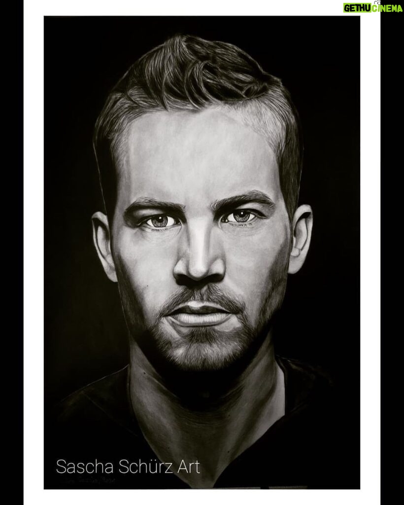 Paul Walker Instagram - Very cool pencil and charcoal portrait by @saschaschuerz_art! ✏️ #FanArtFriday #PaulWalkerArt #TeamPW