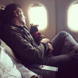 Paul Walling Instagram - On the road again, but this time with a tiny friend...
(thanks to our new friend Kathleen in 5C for the pic and apologies to @willienelsonofficial for the butchered lyrics) ✈️ @americanair