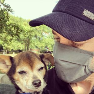 Paul Walling Instagram - Edited: We (@dogcheagle and I) miss you (person reading this). 🍂 😷