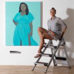 Paula Brancati Instagram - #justiceforbreonnataylor 💙 Repost from @vanityfair — Breonna Taylor is an “American girl, she is a sister, a daughter and a hard worker,” says Amy Sherald (@asherald) who, for over 20 years, has been putting the narratives of Black families and people to canvas. “Those are the kinds of people that I am drawn towards.” Sherald—who painted Michelle Obama for the National Portrait Gallery in 2018—took extraordinary care in reimagining Breonna, drawing inspiration from things she learned about the 26 year old: that she had been a front-line worker in the fight against COVID-19; that her boyfriend had been about to propose marriage; that she was self-possessed, brave, loving, loved. Those heartbreaking details appear in the painting, from the gold cross on a chain necklace to the engagement ring she would never get to wear. “I made this portrait for her family,” Sherald says. “Producing this image keeps Breonna alive forever.” At the link in bio, Sherald explains the elements of the painting—the blue hue, her subject’s strong pose—that conjure the details and stories of Breonna’s full life. Photograph by Joseph Hyde. Interview by @milesapope.