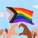 Paula Brancati Instagram - 💛❤️🧡💜💙💚 Repost from @salvatoreantonioofficial • We are all citizens of the world: One person struggles, we all struggle. One person triumphs, we all triumph. #pride #blacklivesmatter #translivesmatter . . Art: @thomas.gravereau