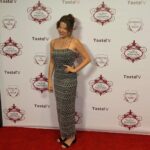 Paula Brancati Instagram - Thanks very much to the @tasteawards for @fromthevinemovie’s achievement in storytelling award — This film was a love letter to our Nonni so it felt fitting to wear one of Nonna’s dresses for the occasion 💃🏻❤️ Writer's Guild Theater