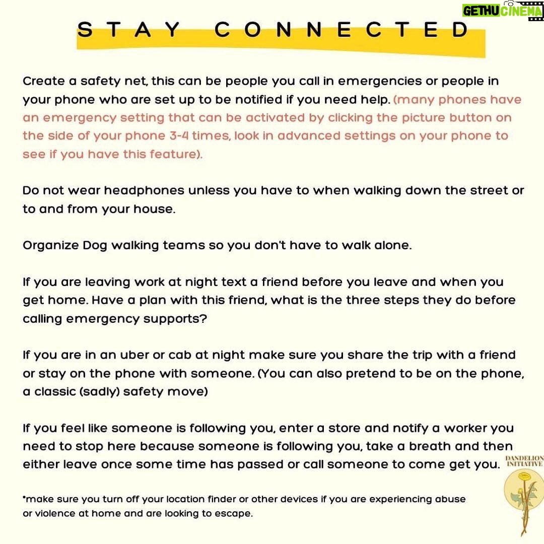 Paula Brancati Instagram - Repost from @dandelioninitiative — Trigger/Content Warning: These tools detail safety planning tips that may trigger survivors of gender-based violence. If you are feeling overwhelmed or triggered, take a deep breath, walk away from the computer, call a friend or call any of these crisis lines and supports. https://www.dandelioninitiative.ca/resources#crisis We have received a lot of disclosures and reports of attempted abductions and street harassment from survivors in Toronto, we created a short summary of these in the second slide. We believe you and we are here if you need support. The second part of our safety planning series of tools for survivors details safety tools and offerings for women/non-binary/femme people experiencing sexual harassment or abuse in public spaces and on the street. The burden of keeping ourselves safer in public spaces should not be ours alone. See our recommendations for cis men to engage in active allyship. Please remember to reach out, you are not alone and this is never your fault. https://www.dandelioninitiative.ca/resources-for-survivors